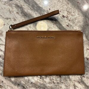 Michael Kors Tan Leather Pouch